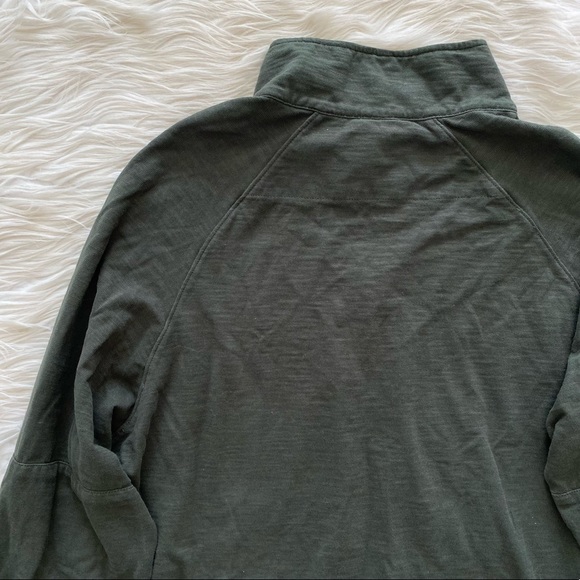 Goodman Brand Green Cotton Slim Fit Quarter Zip Pullover Shirt - Picture 7 of 9